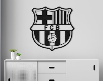 Metal Wall Decor, FCBarcelona Metal Wall Decor, FC Barcelona Team Metal  Logo, FCB Football Team Logo, Gift for Football Lover, GYM Wall Deco