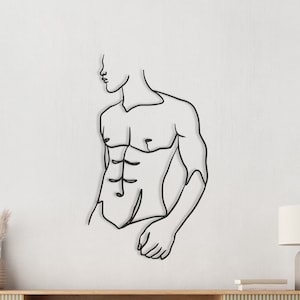 Metal Wall Decor, Metal Nu Men Decor, Metal Naked Men Body, Nu Men Body Home Decor, Men Metal Wall Decor, Line Wall Art, Bedroom Wall Decor