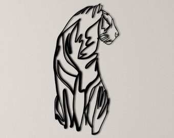 Tiger Metal Wall Art: Indoor Outdoor Hanging