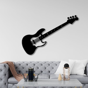 Metal Guitar Wall Art, Guitar Wall Decor, Metal Wall Art, Electric Guitar Gifts, Music Wall Art, Music Room Decor, Guitar Wall Hangings