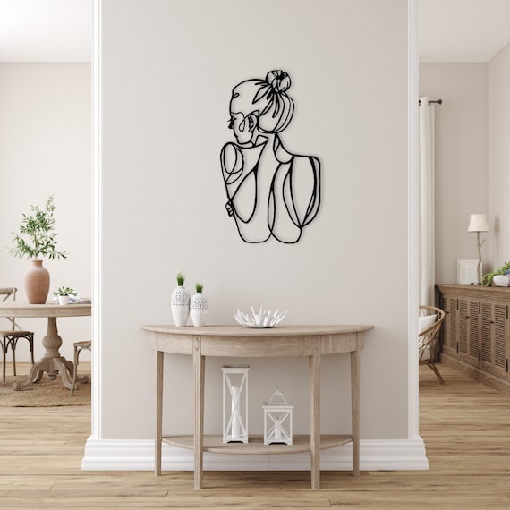 Metal Women Wall Decor, Nu Women Line Art, Minimalist Line Art, Line Wall Art, Naked Women Metal Wall Decor, Housewarming Gift, Home Decor