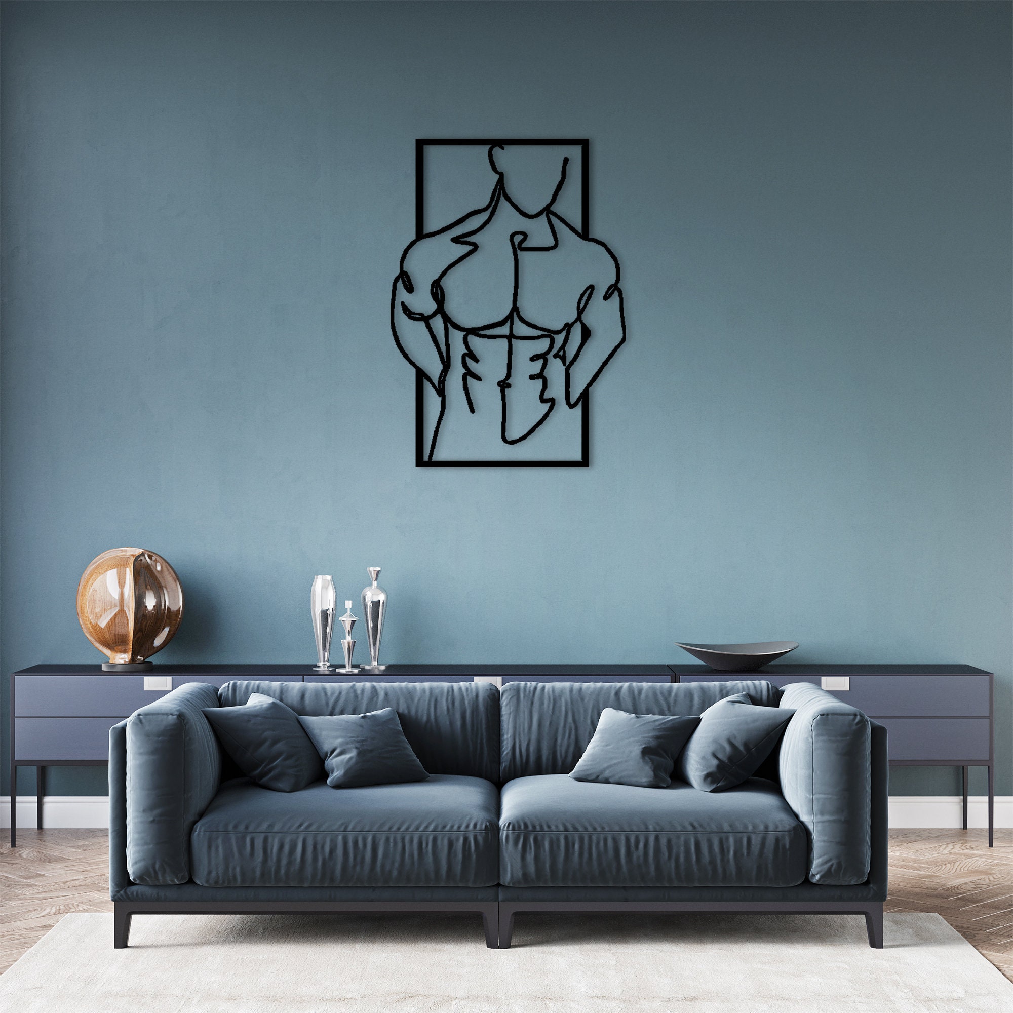 Metal Wall Decor, Men Metal Wall Decor, Naked Men Metal Wall Decor