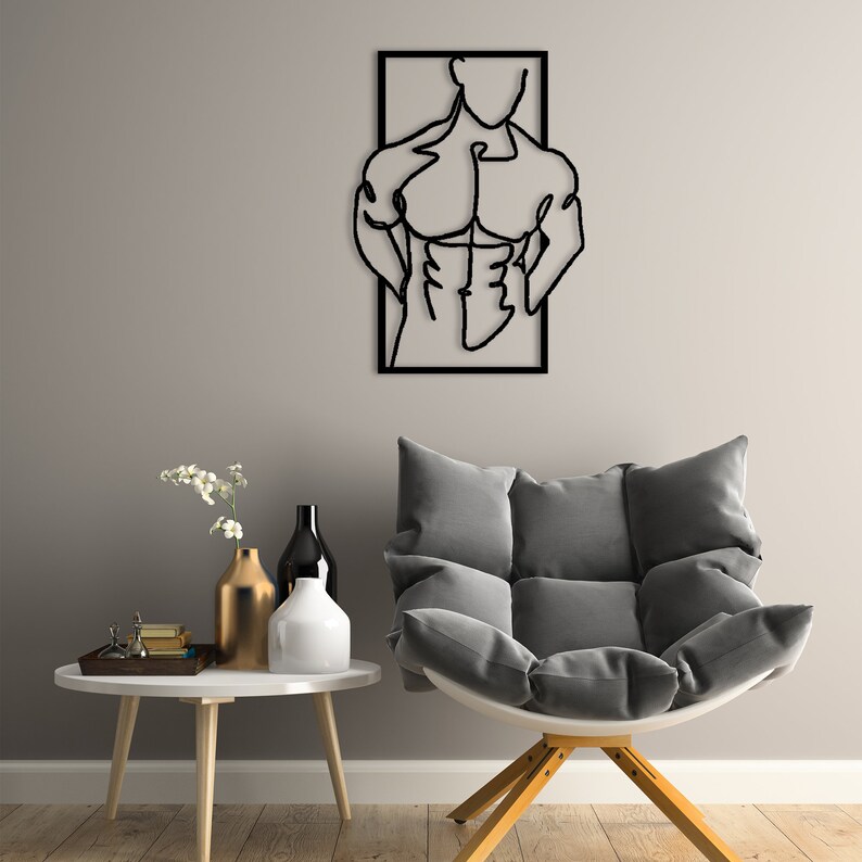 Metal Wall Decor, Men Metal Wall Decor, Naked Men Metal Wall Decor