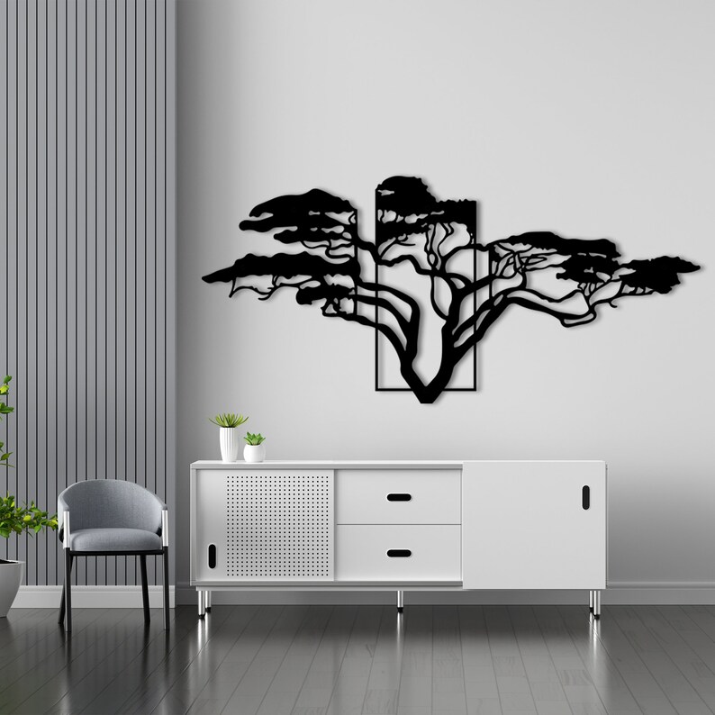 Metal Tree Wall Decor, Metal Acaciatree Wall Decor, Acacia Home Decor