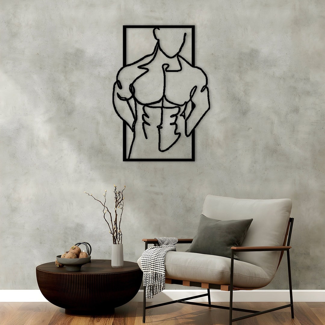 Metal Wall Decor, Men Metal Wall Decor, Naked Men Metal Wall Decor