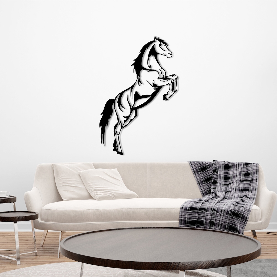 Metal Horse Wall Decor Horse Wall Art Horse Home Decor Metal Animals Wall Decor Line Wall Art