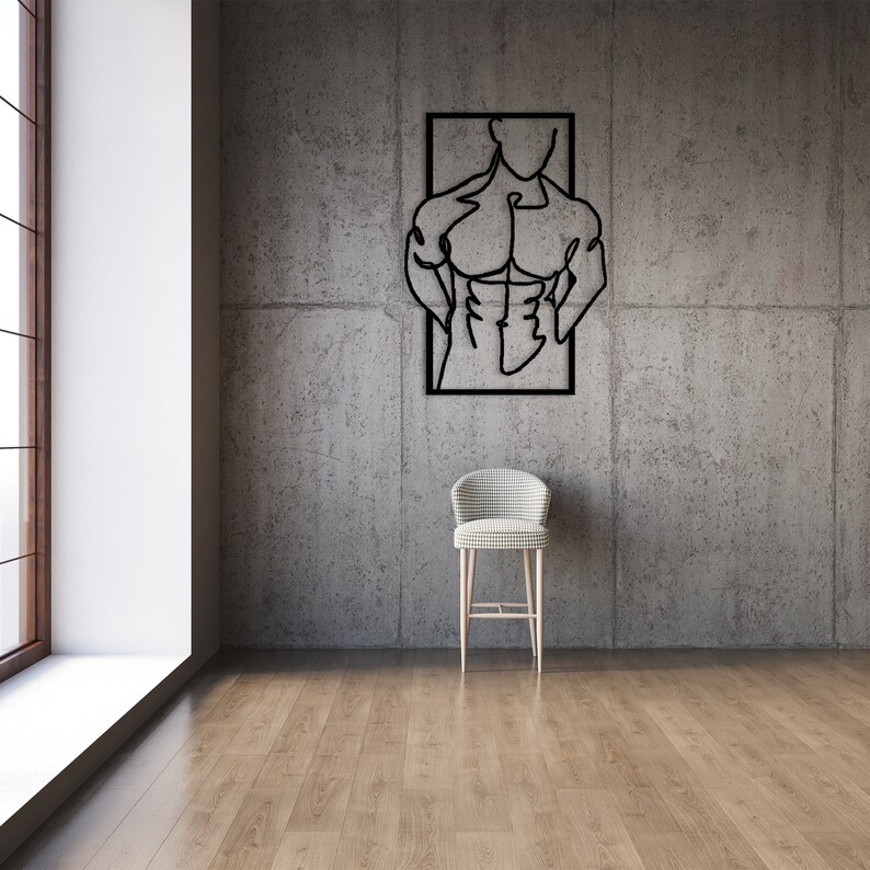Metal Wall Decor, Men Metal Wall Decor, Naked Men Metal Wall Decor