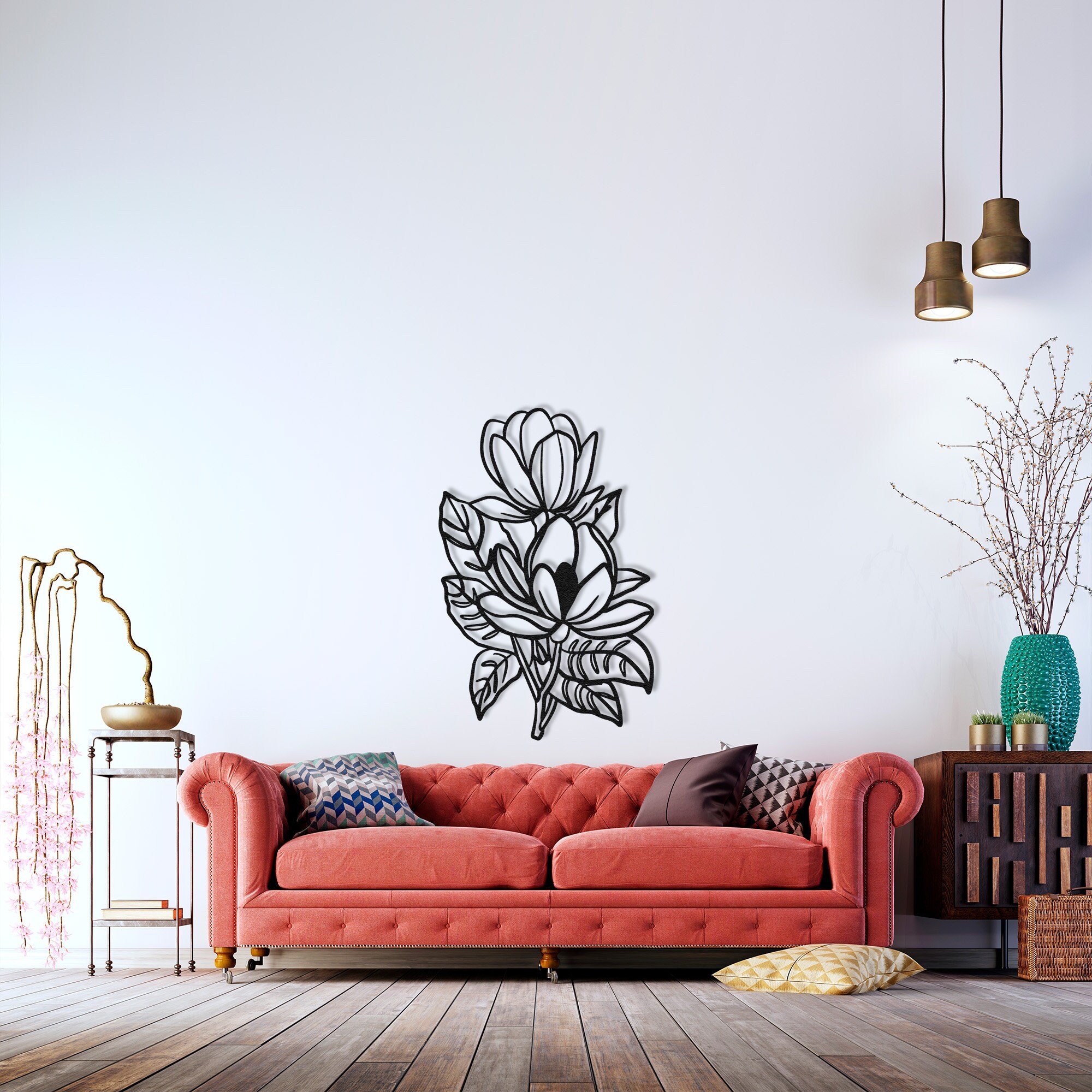 Metal Wall Decor, Metal Rose Wall Decor, Rose Home Decor Metal, Rose ...