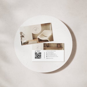 AIRBNB Visitekaartje met QR-code, Canva-sjabloon, seizoensverhuur, Airbnb Frans, Airbnb-sjablonen, kortetermijnverhuur
