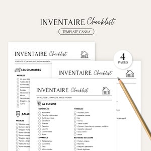 Inventaire AIRBNB Professionnelle : 4 Pages, État des Lieux, Template Canva, Mobilier, Format A4 - Guide Efficace pour votre Location