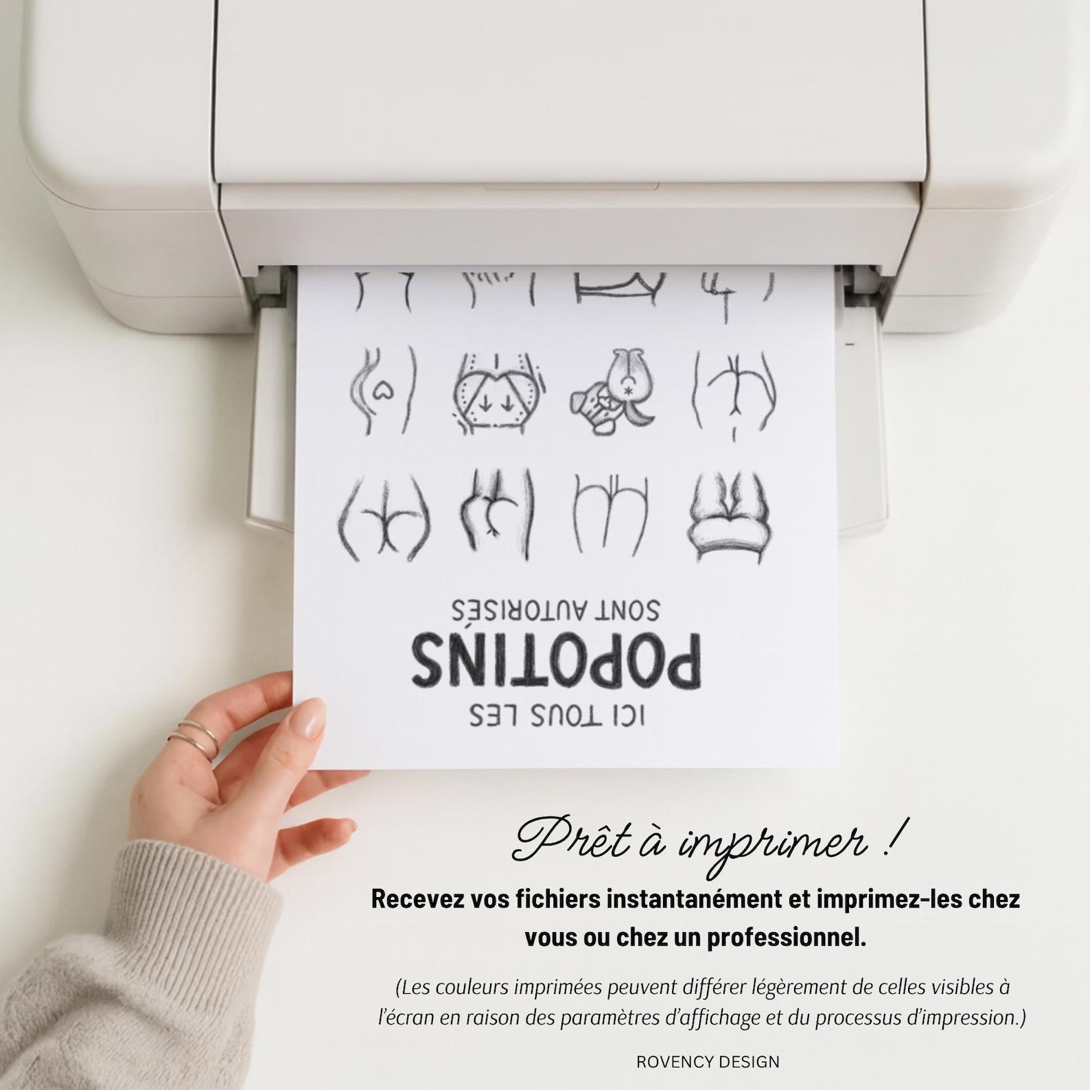 Impimer Humour Affiche humour WC : Ici, tous les popotins sont autorisés ! Affiche ...