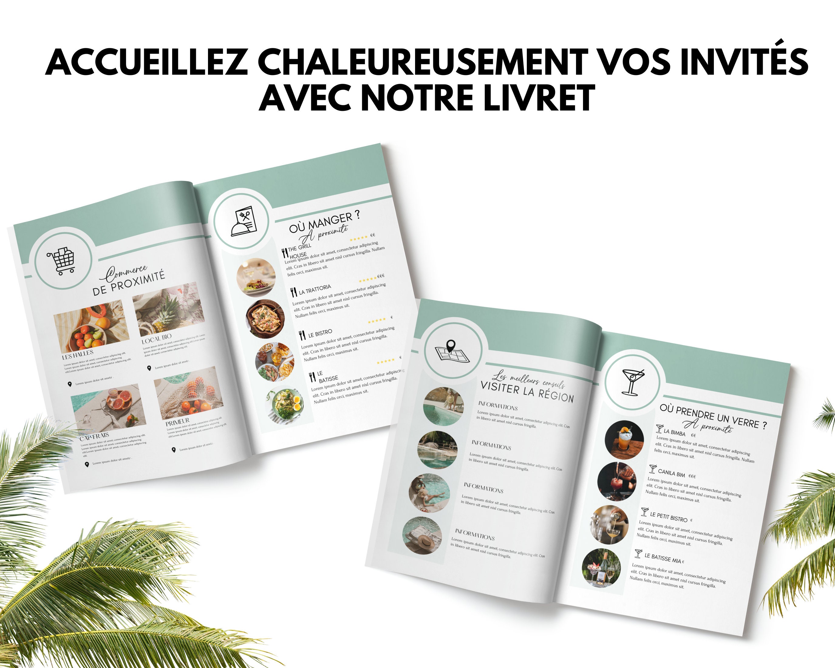 AIRBNB Livret daccueil en français, 16 pages A4, Template Canva, Airbnb