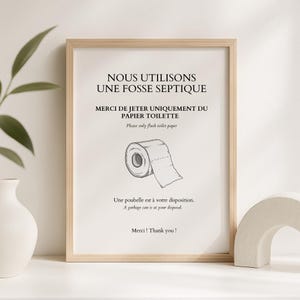 Póster de fosa séptica Póster de inodoro para modificar con Canva Póster de WC en formato A4