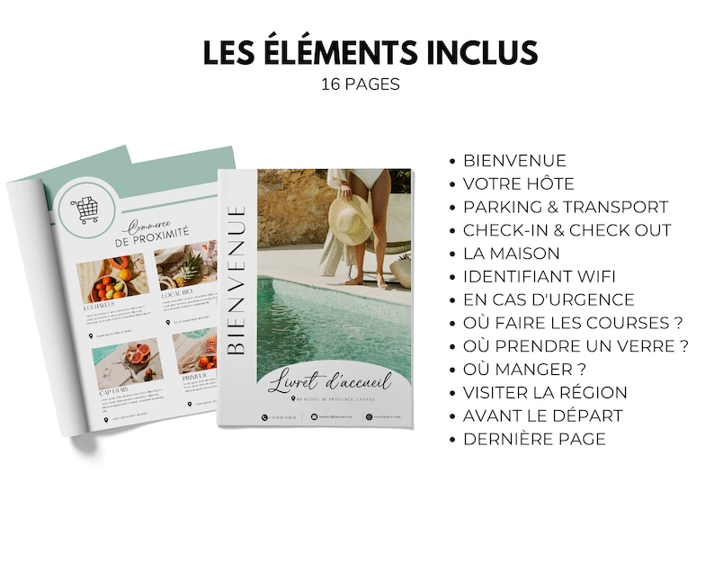 AIRBNB Livret daccueil en français, 16 pages A4, Template Canva, Airbnb Template, Welcome Book Français, Airbnb Français image 2