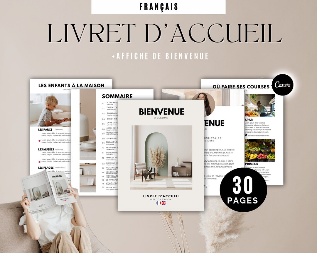 Modèle Livret d'accueil Airbnb français et anglais - Etsy France