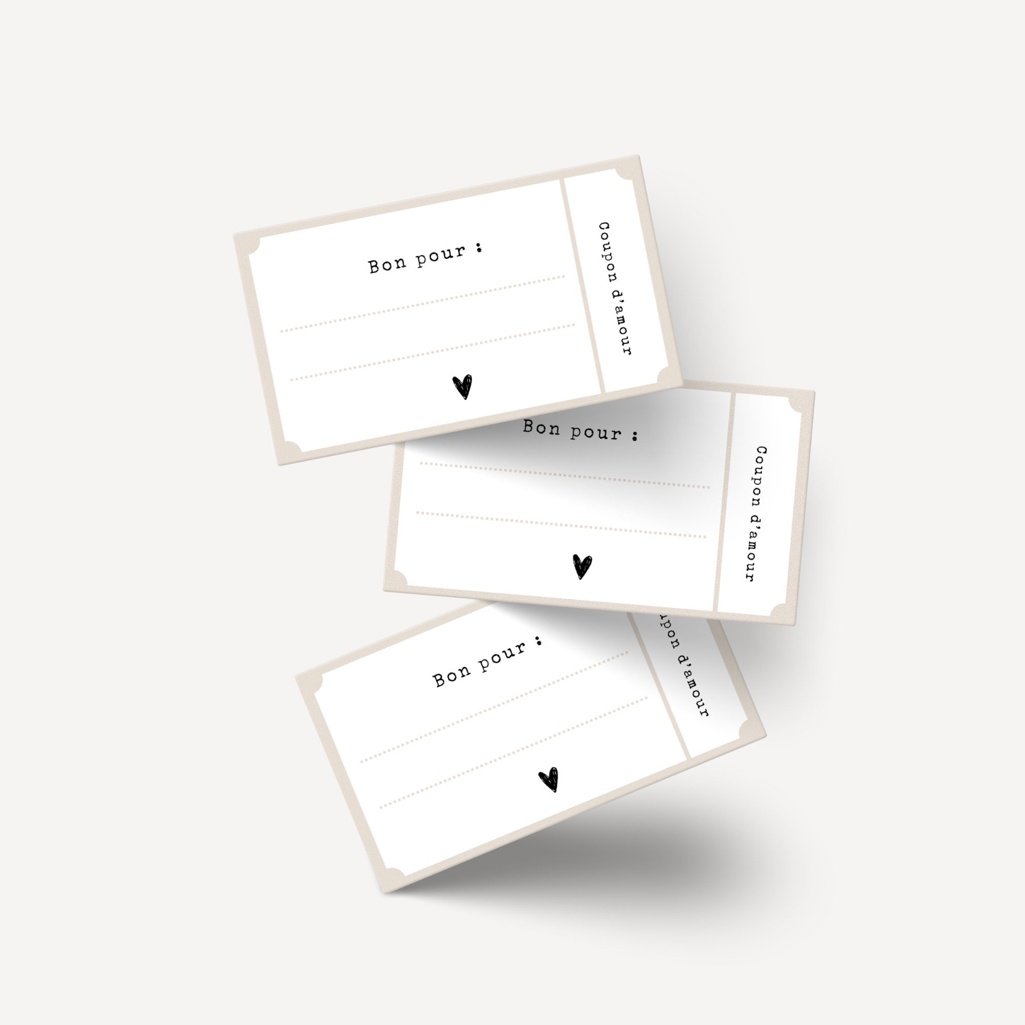 Voucher for Printing, in French, Love Coupons, Gift Vouchers, Surprise