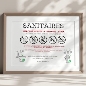 Proteggi le tue tubature: Non buttare nulla nel WC, Poster per Bagno e WC, personalizzabile su Canva o stampabile