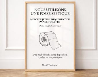 Septic tank poster Toilet poster to modify with Canva WC poster