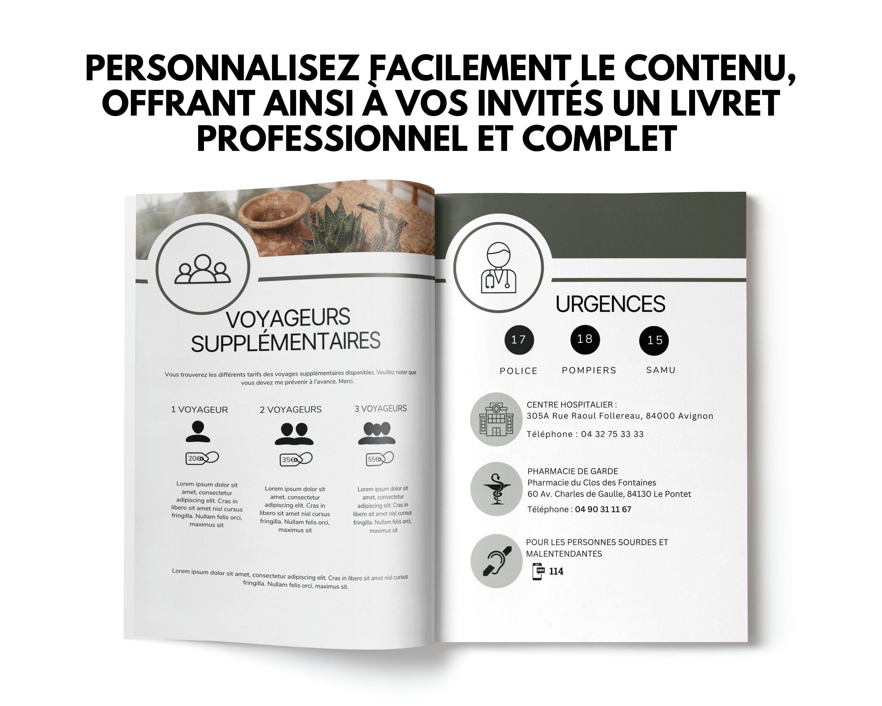 AIRBNB Livret d'accueil en français, Template Canva, 30 pages A4