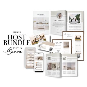 Livret d'accueil Airbnb, PACK COMPLET, Livret d'accueil digital, Affiches de bienvenue , Carte de visite à imprimer, Airbnb Templates