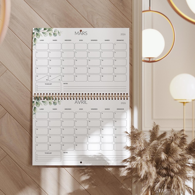 2026 Printable Calendar, Monthly Calendar in French, A4 Format, 12-Page PDF to Print at Home image 5