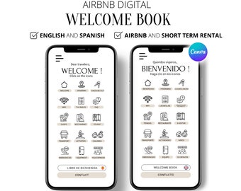 Livret d'Accueil Numérique Airbnb en Anglais et Espagnol : Livret d'accueil Interactif pour Locations Saisonnières