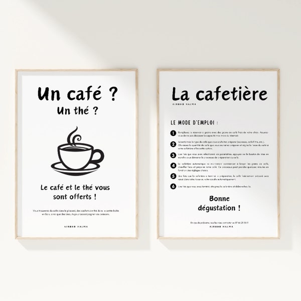 Affiches Café : Mode d'Emploi pour Airbnb et Locations Saisonnieres, Template Canva