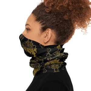 Unisex Snood ,festival clothing flaming varja symbol