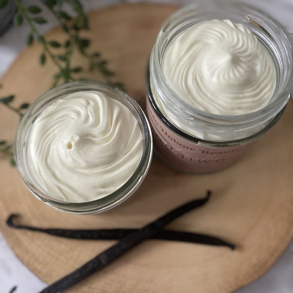 Serentiy Silk: Sandalwood & Vanilla Body Butter, Natural Ingredients, Nourishing, Moisturiser For Dry / Sensitive Skin Handmade in UK