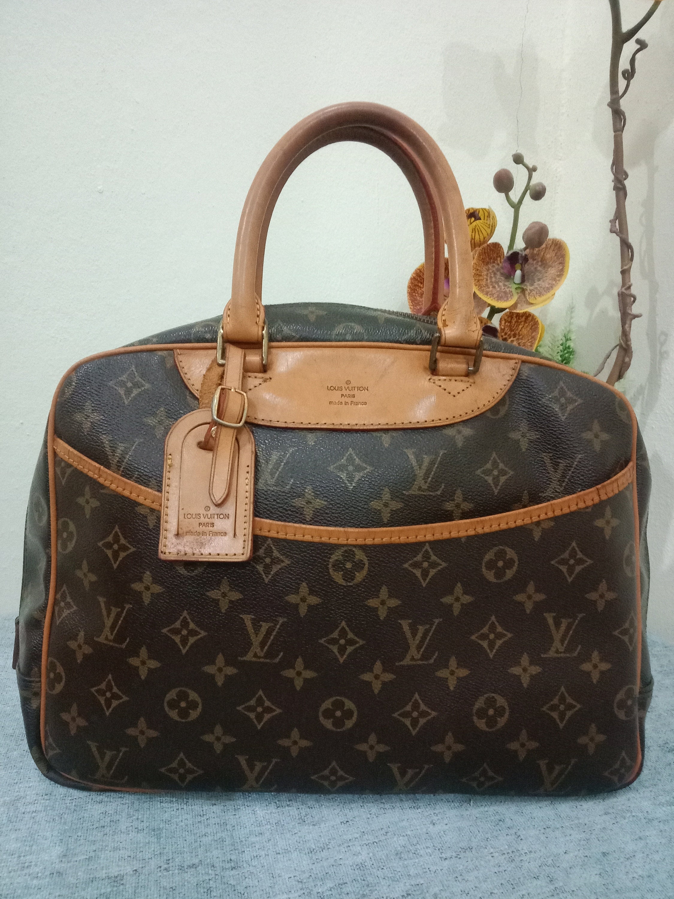 LOUIS VUITTON Monogram Deauville Handbag Vintage Item 