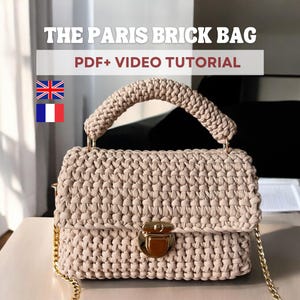Tutoriel Vidéo Sac au Crochet, Modèle/Patron Pochette au Crochet, Guide DIY étape par étape