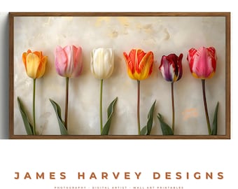 Frame TV Art | Spring Flowers Tulips | Samsung TV  Art | Wall Art | Digital Download  | Flat Screen TV Art | Printable