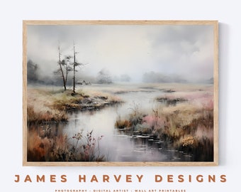 Vintage Landscape | Watercolor | Wall Art | Digital Download | Downloadable Wall Art | Digital Wall Art | Wall Decor