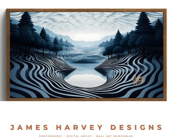 Optical Illusions | Frame TV Art |  Samsung TV  Art | Wall Art | Digital Download  | Flat Screen TV Art | Printable Art