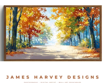 Frame TV Art | Sunny Summer Tree Lined Avenue| Samsung TV  Art | Wall Art | Digital Download  | Flat Screen TV Art | Printable Art
