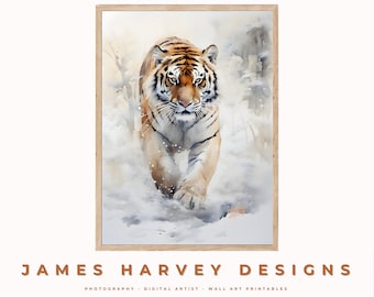 Tiger | Nursery Animals | Wall Art | Digital Download | Downloadable Wall Art | Digital Wall Art | Wall Decor