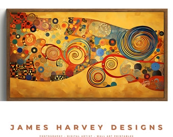 Frame TV Art |  Klimt Style | Samsung TV  Art | Wall Art | Digital Download  | Flat Screen TV Art | Printable Art