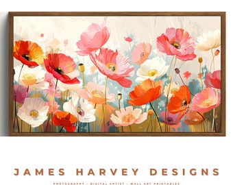 Frame TV Art | Wildflowers | Spring Flowers | Samsung TV  Art | Wall Art | Digital Download  | Flat Screen TV Art | Printable