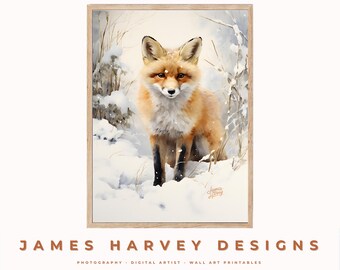 Fox | Nursery Animals | Wall Art | Digital Download | Downloadable Wall Art | Digital Wall Art | Wall Decor