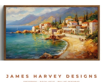 Frame TV Art | Vintage Painting | Beach Scene | Samsung TV  Art | Wall Art | Digital Download  | Flat Screen TV Art | Printable