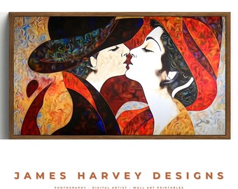 Frame TV Art |  Romance | Samsung TV  Art | Wall Art | Digital Download  | Flat Screen TV Art | Printable Art
