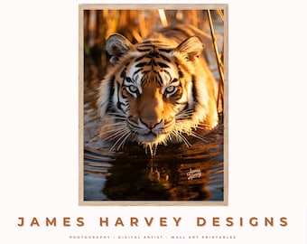 Tiger | Photography | Wall Art | Digital Download | Downloadable Wall Art | Digital Wall Art | Wall Decor