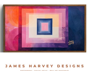 Frame TV Art | Abstract Colorful Cubes | Samsung TV  Art | Wall Art | Digital Download  | Flat Screen TV Art | Printable