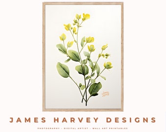 Fine Detail Floral | Botanic Art | Digital Download | Downloadable Wall Art | Digital Wall Art | Wall Decor