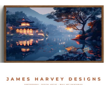 Frame TV Art | Oriental Style Home | Samsung TV  Art | Wall Art | Digital Download  | Flat Screen TV Art | Printable Art