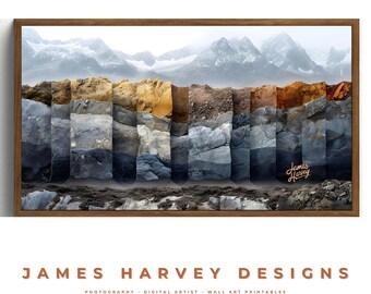 Frame TV Art | Abstract Mountain Scene | Samsung TV  Art | Wall Art | Digital Download  | Flat Screen TV Art | Printable