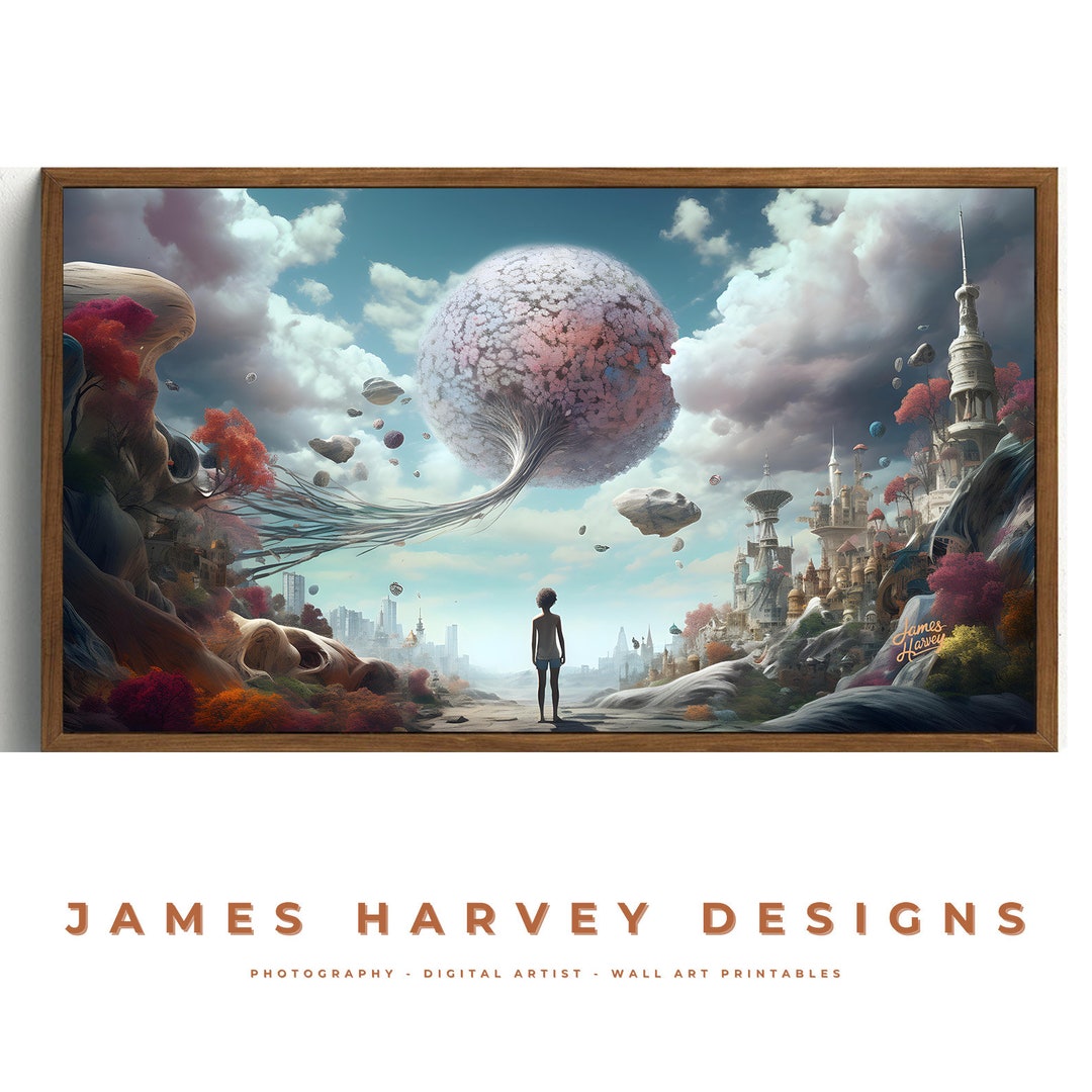 Frame TV Art Samsung TV Art Wall Art Digital Download Flat Screen TV