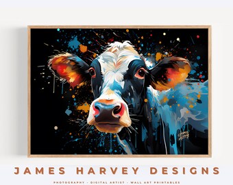 Cows | Printable Wall Art | Digital Download | Downloadable Wall Art | Digital Wall Art | Wall Decor