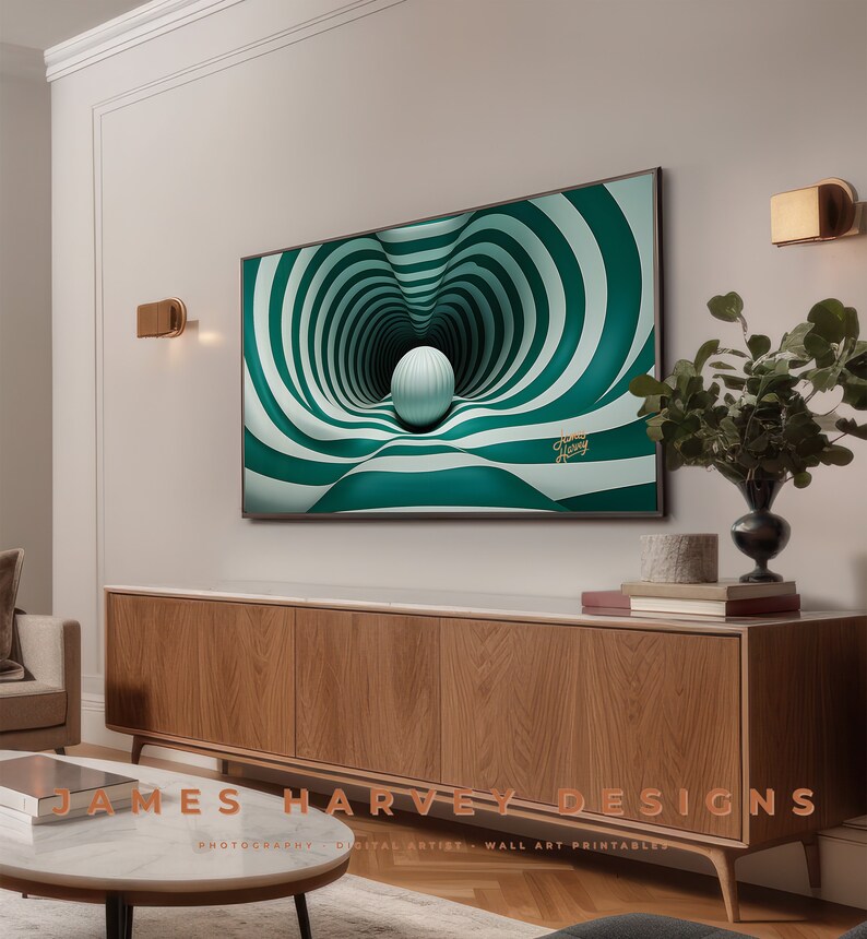 Optical Illusions Frame TV Art Samsung TV Art Wall Art Digital Download
