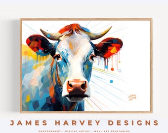 Cows | Printable Wall Art | Digital Download | Downloadable Wall Art | Digital Wall Art | Wall Decor